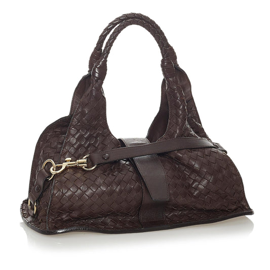 Bottega Veneta Intrecciato Leather Shoulder Bag (SHG-28194)