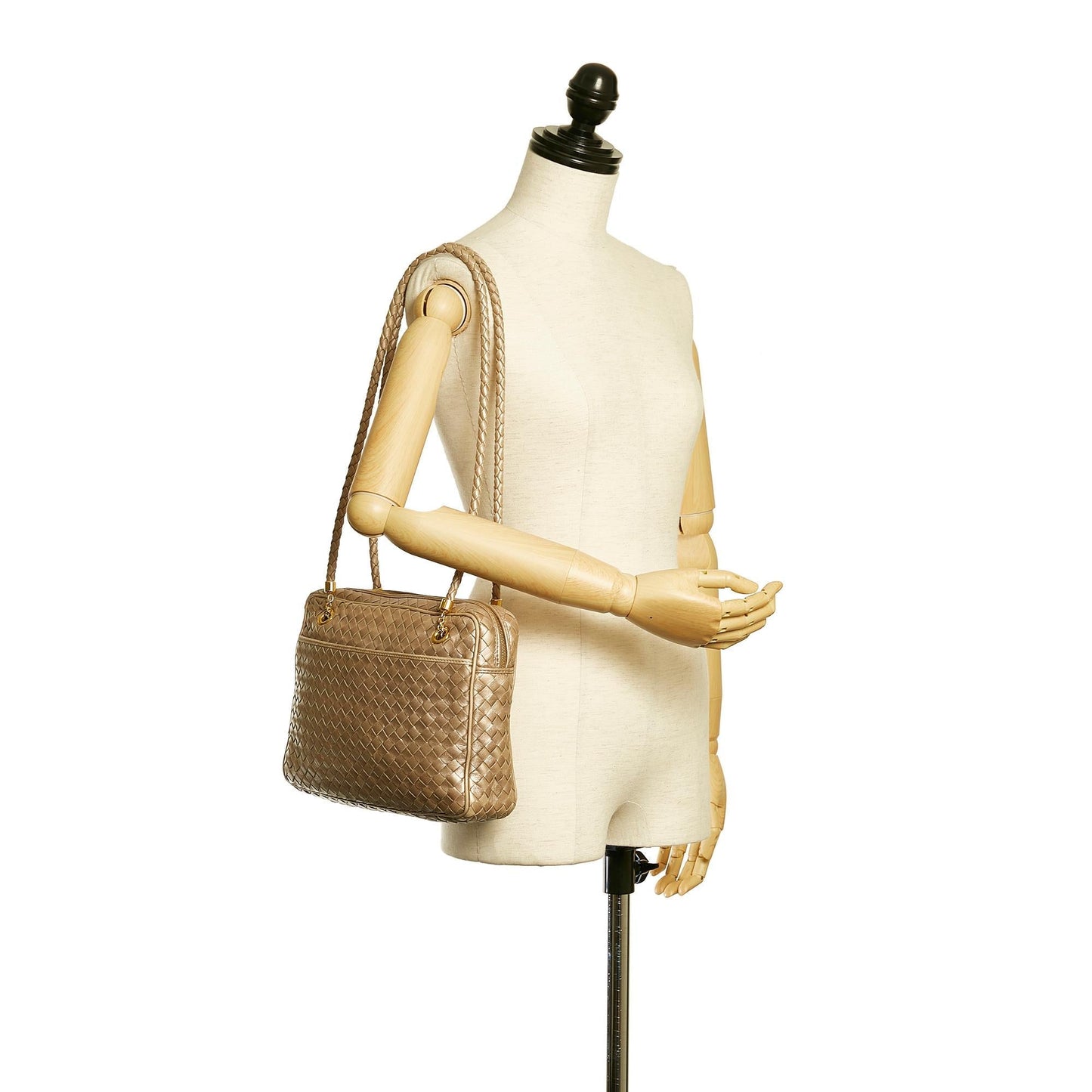 Bottega Veneta Intrecciato Leather Shoulder Bag (SHG-28747)