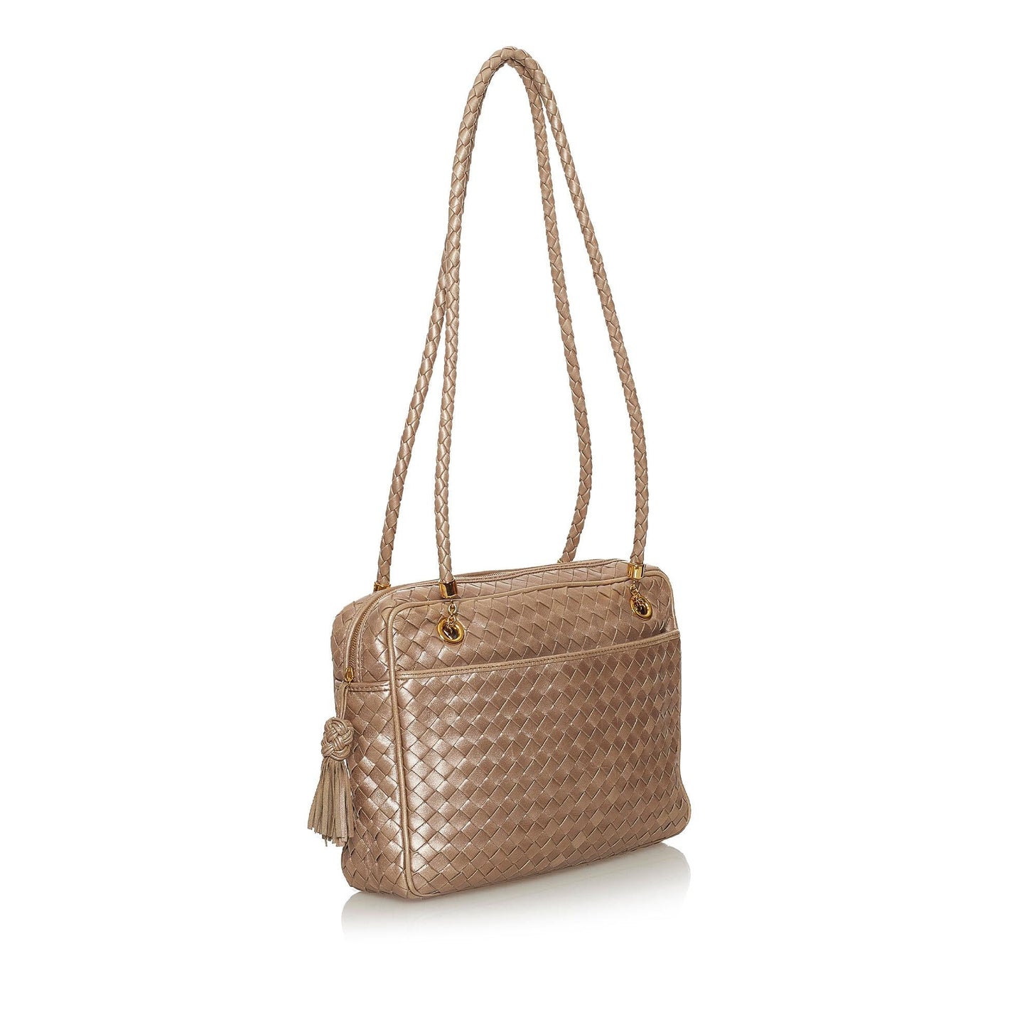 Bottega Veneta Intrecciato Leather Shoulder Bag (SHG-28747)