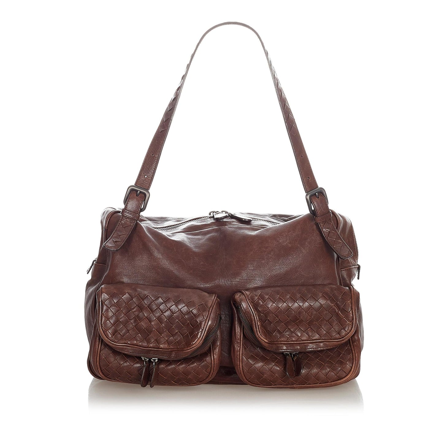 Bottega Veneta Intrecciato Leather Shoulder Bag (SHG-36580)