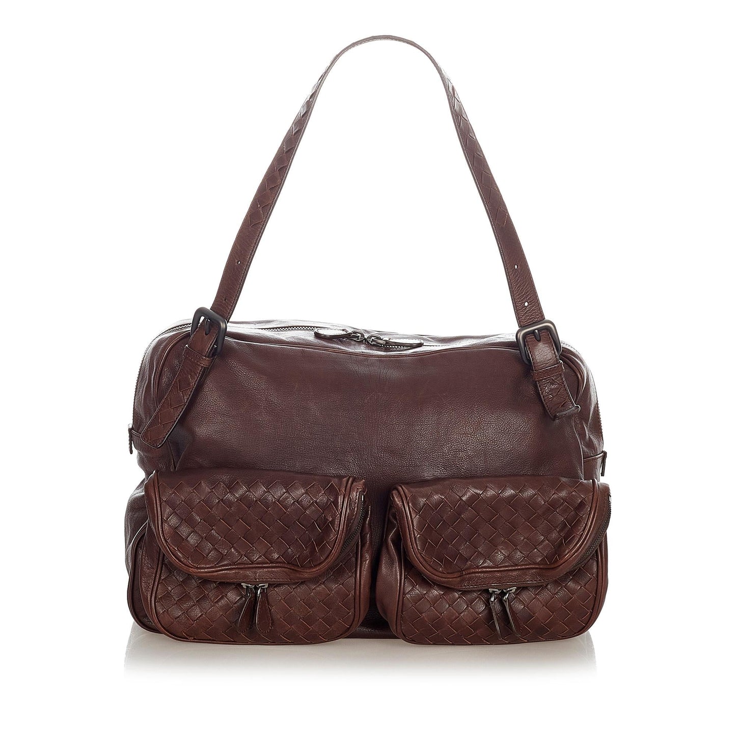 Bottega Veneta Intrecciato Leather Shoulder Bag (SHG-36582)