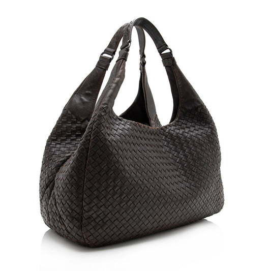 Bottega Veneta Intrecciato Nappa Campana Medium Shoulder Bag (SHF-16047)