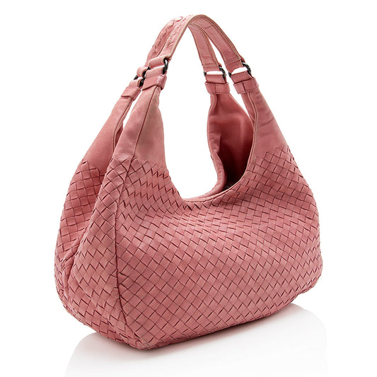 Bottega Veneta Intrecciato Nappa Campana Medium Shoulder Bag (SHF-15319)