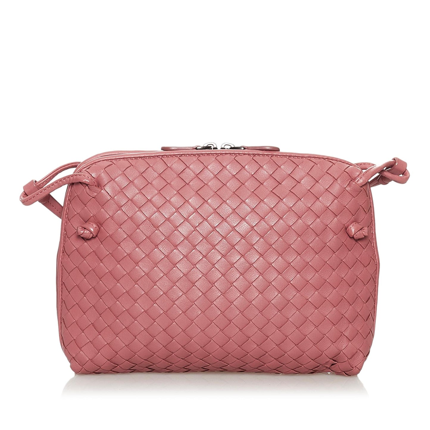 Bottega Veneta Intrecciato Nodini Leather Crossbody Bag (SHG-30074)