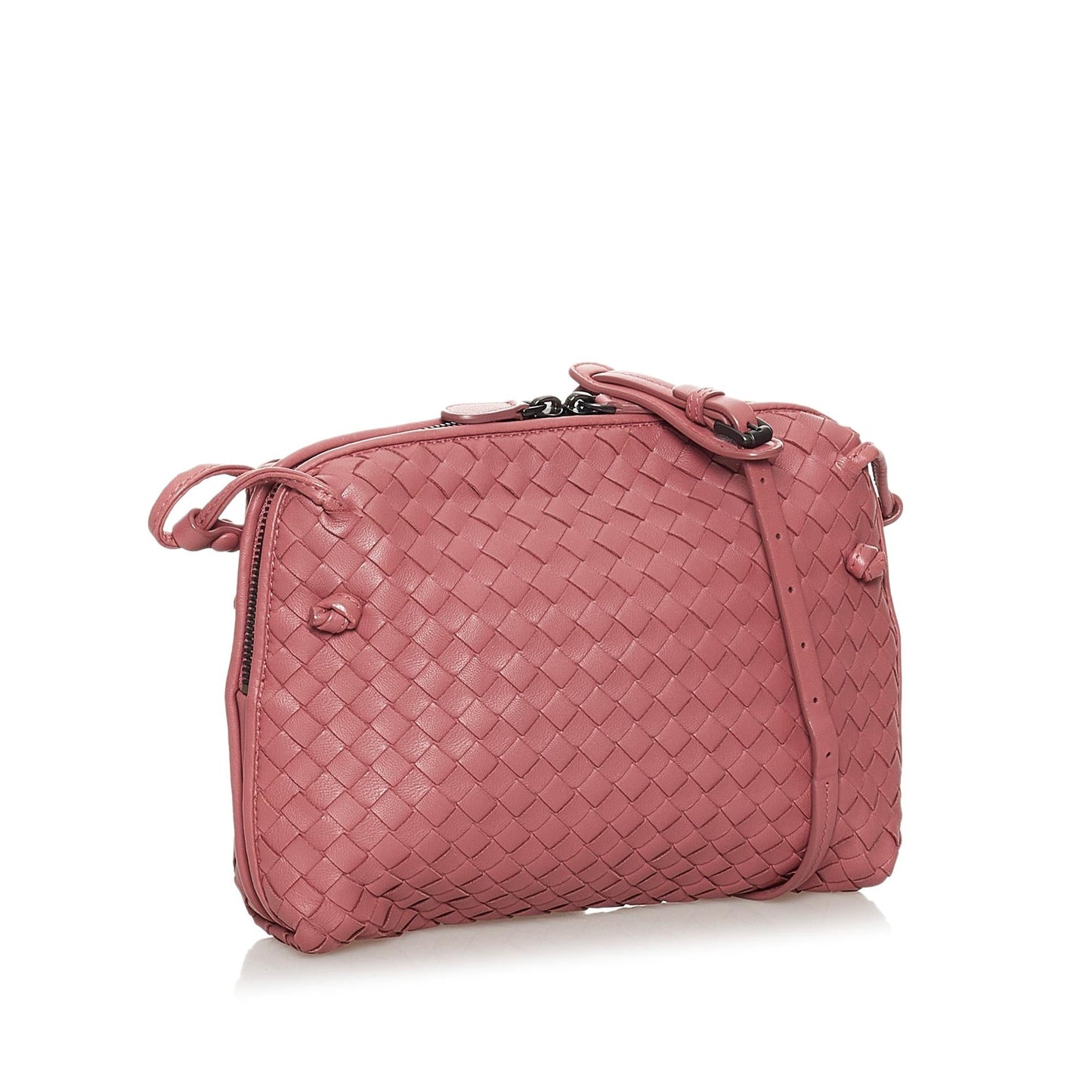 Bottega Veneta Intrecciato Nodini Leather Crossbody Bag (SHG-30074)