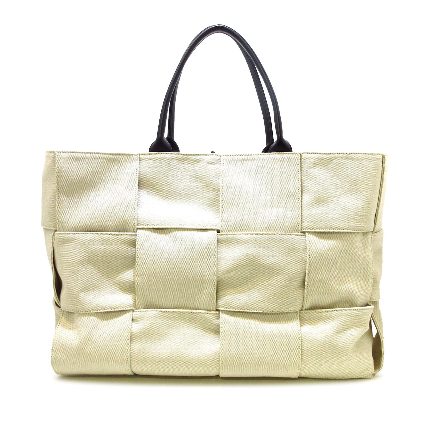 Bottega Veneta Maxi Canvas Intrecciato Arco Tote (SHG-AOF2nb)