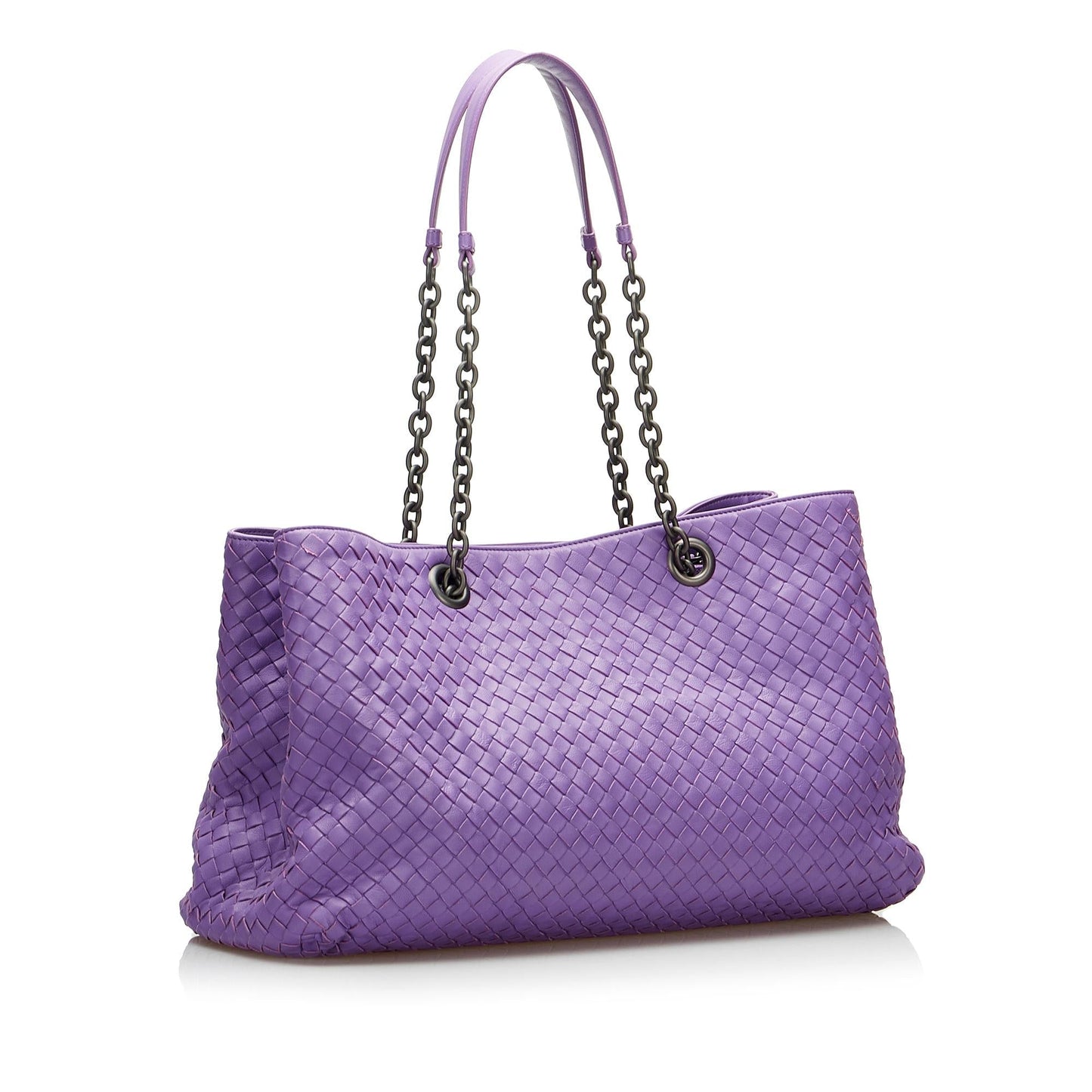 Bottega Veneta Medium Intrecciato Double Chain Tote (SHG-HYch9e)