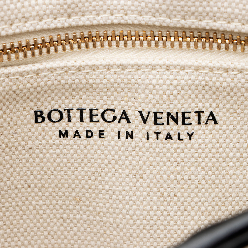 Bottega Veneta Puffed Canvas Cassette Crossbody Bag (SHF-22046)