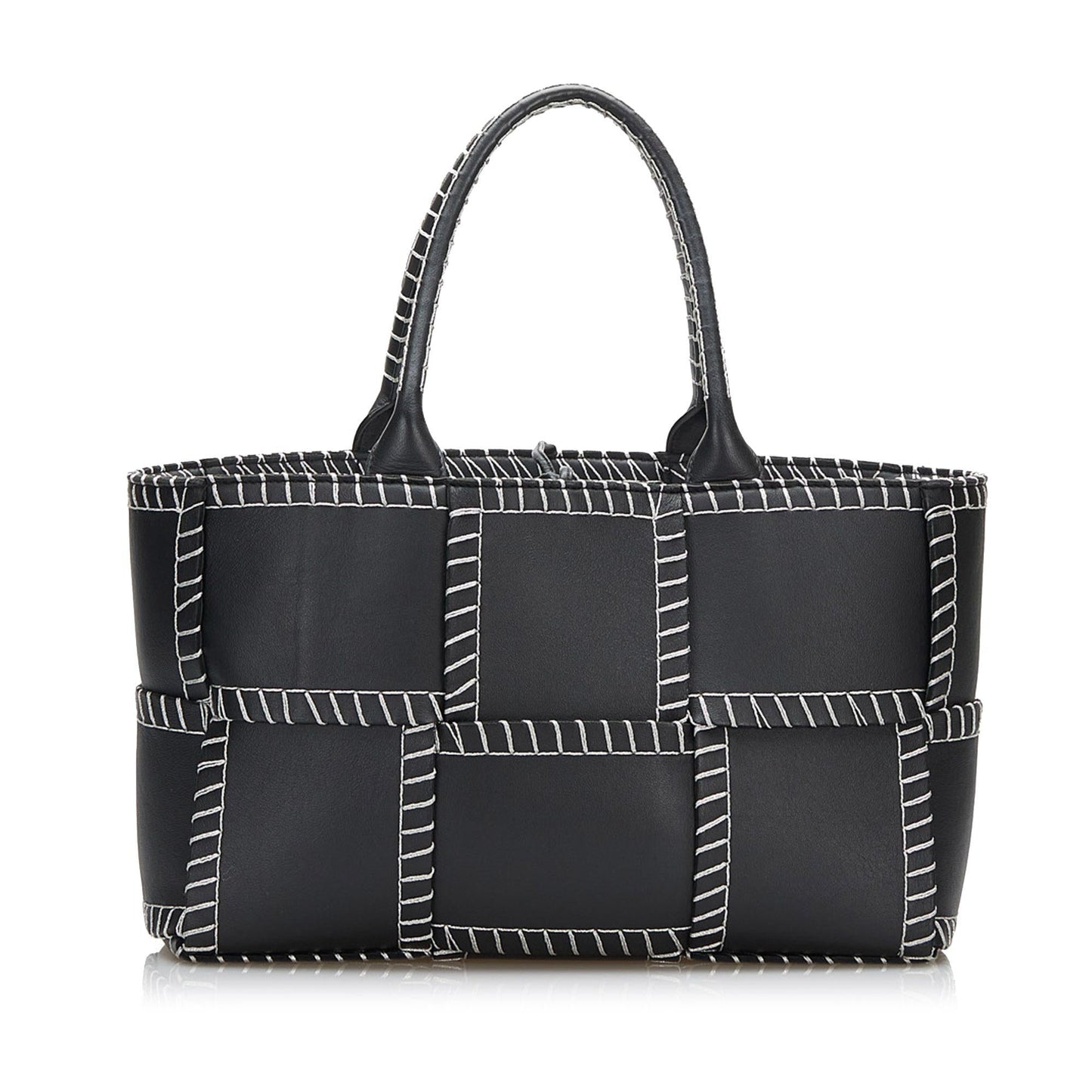 Bottega Veneta Small Intrecciato Topstitch Arco (SHG-6kjKTp)