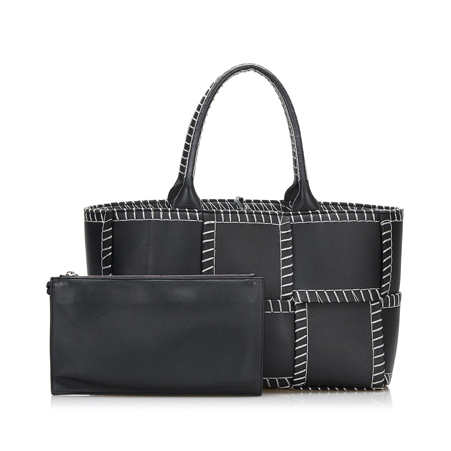 Bottega Veneta Small Intrecciato Topstitch Arco (SHG-6kjKTp)