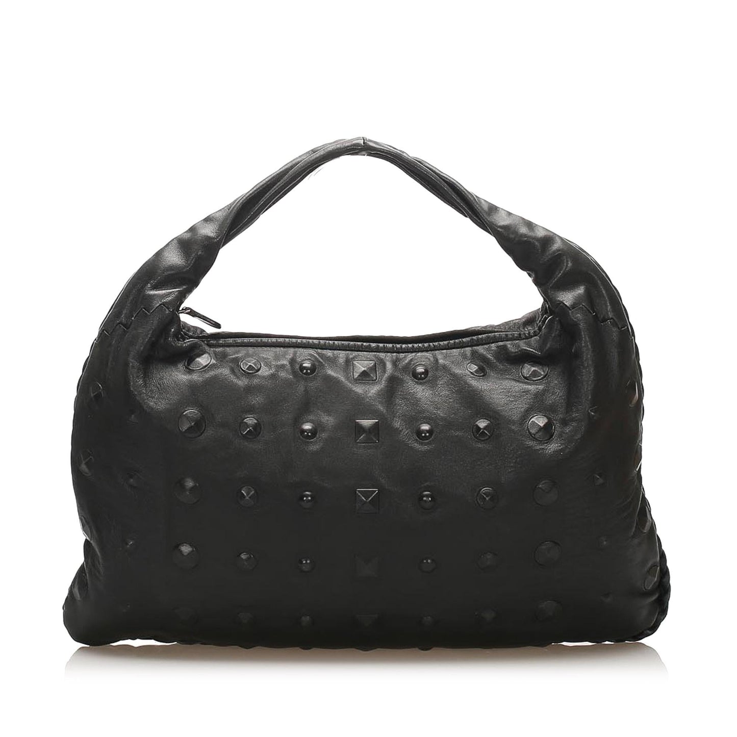 Bottega Veneta Studded Leather Hobo Bag (SHG-22738)