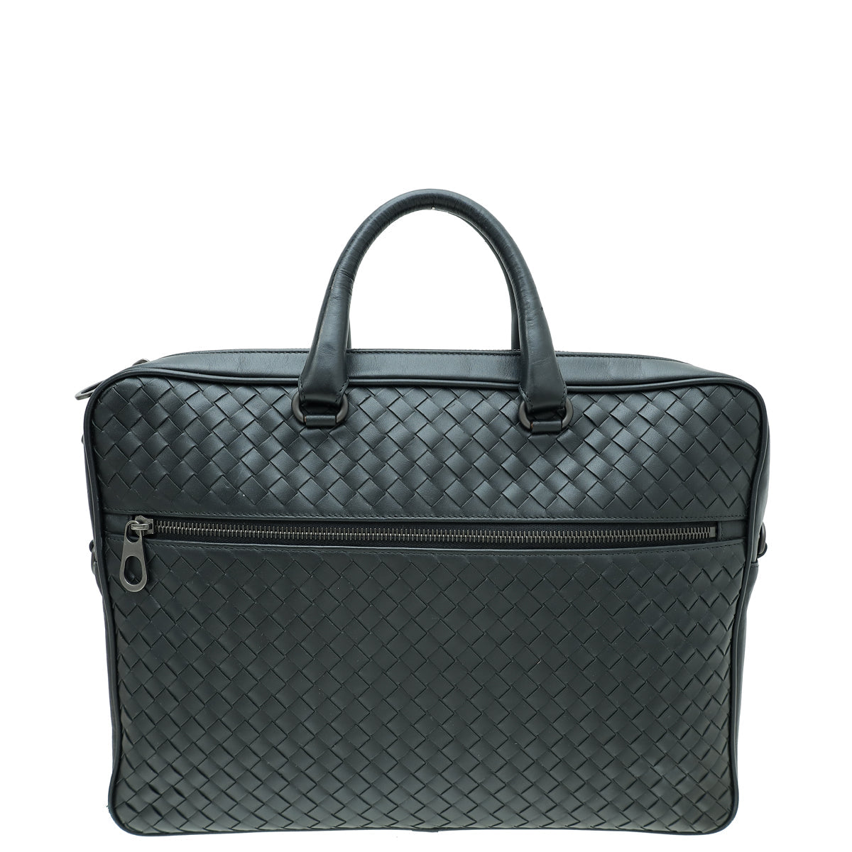 Bottega Veneta Black Intrecciato Briefcase