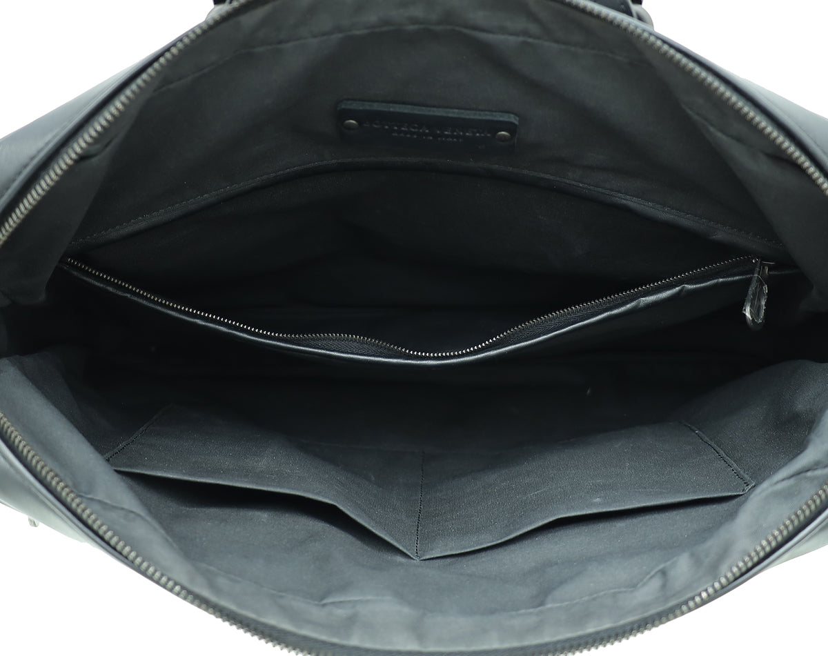 Bottega Veneta Black Intrecciato Briefcase