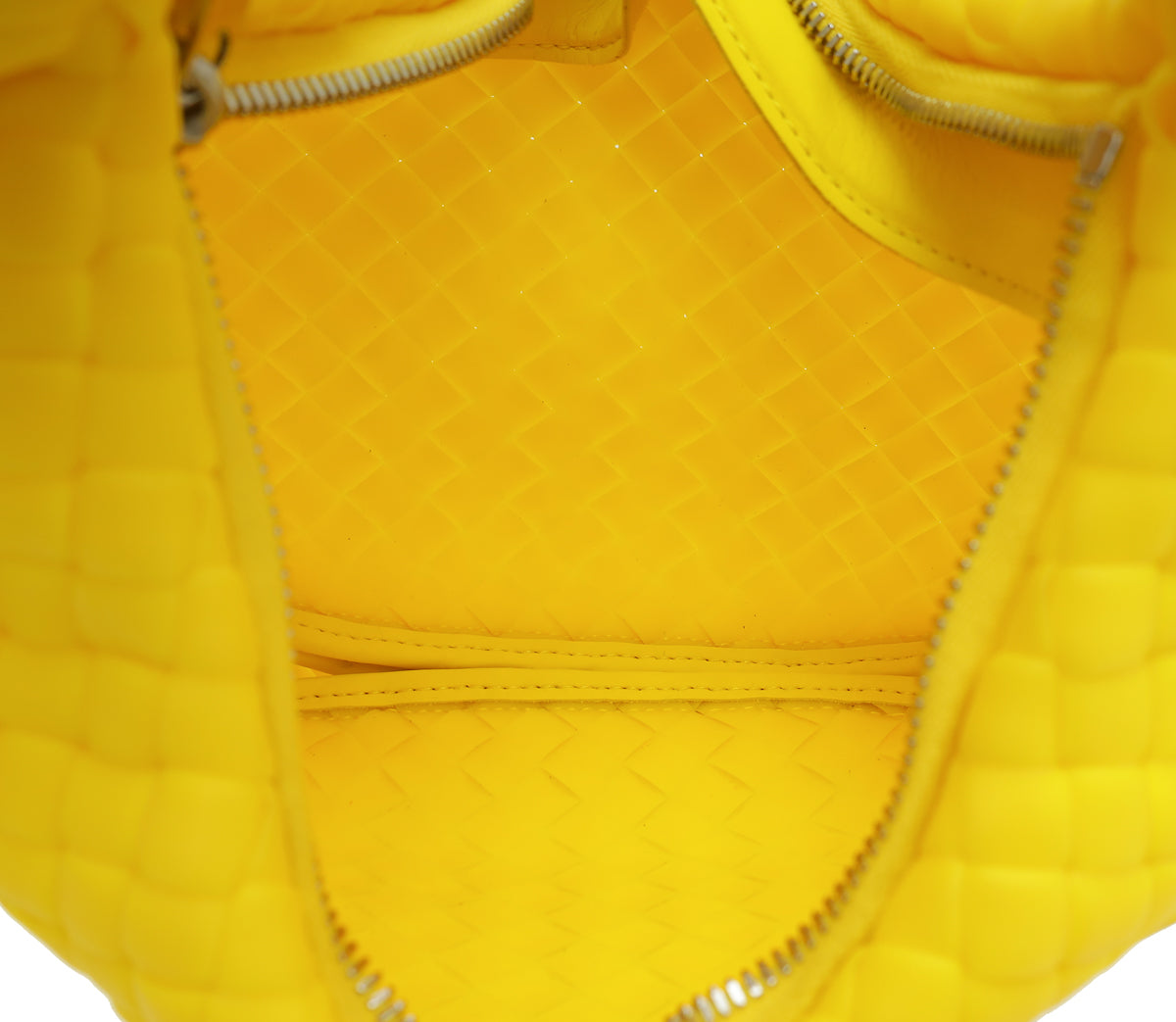 Bottega Veneta Bright Yellow Intrecciato Rubber Padded Jodie Bag