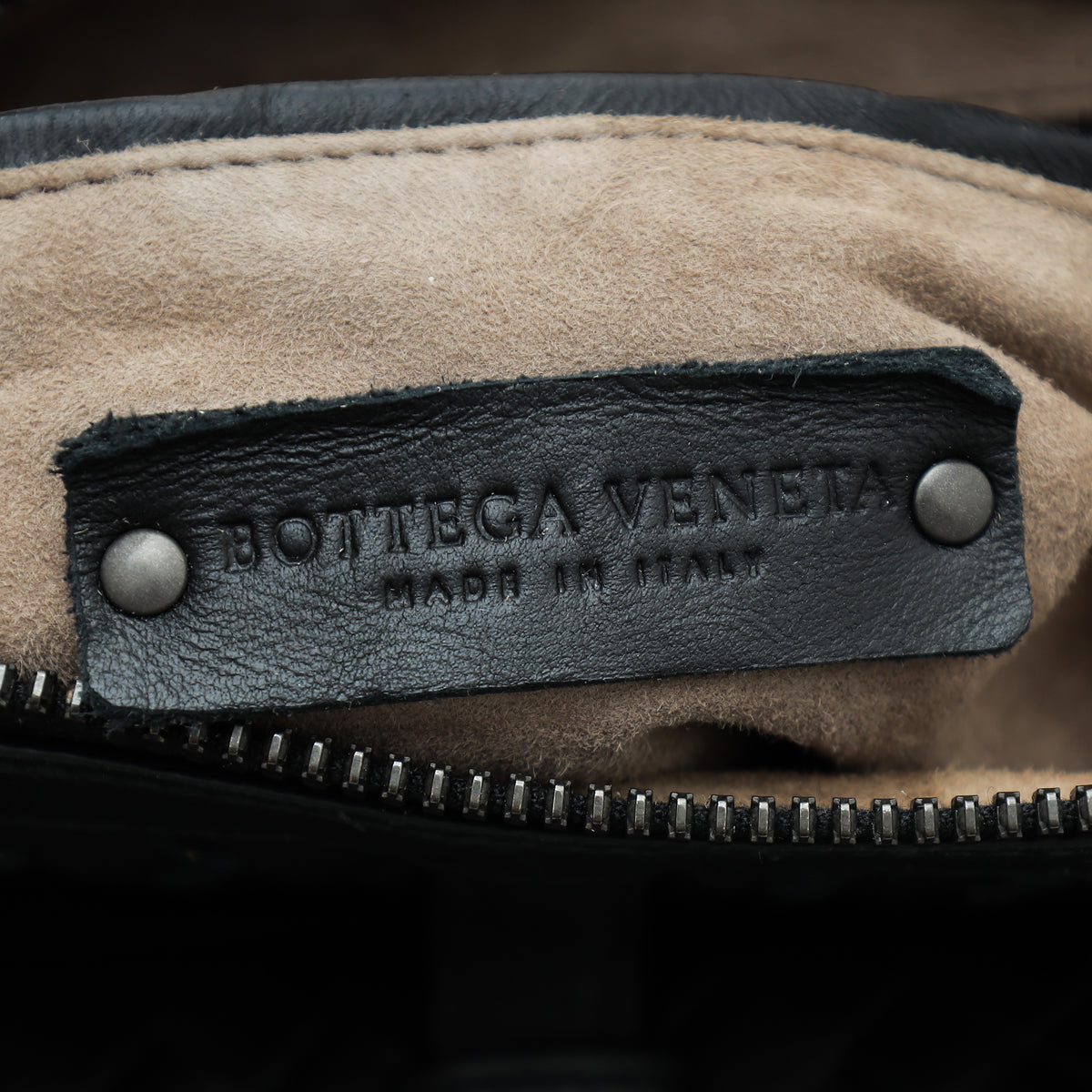 Bottega Veneta Black Intrecciato Nappa Tambura Bag