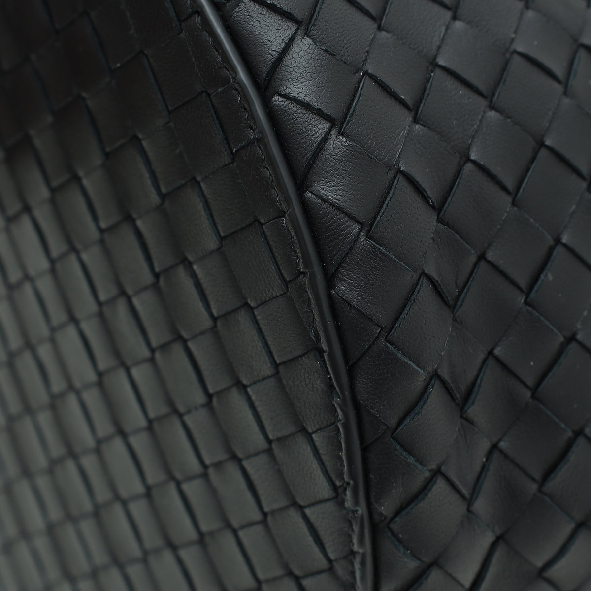 Bottega Veneta Black Intrecciato Nappa Tambura Bag