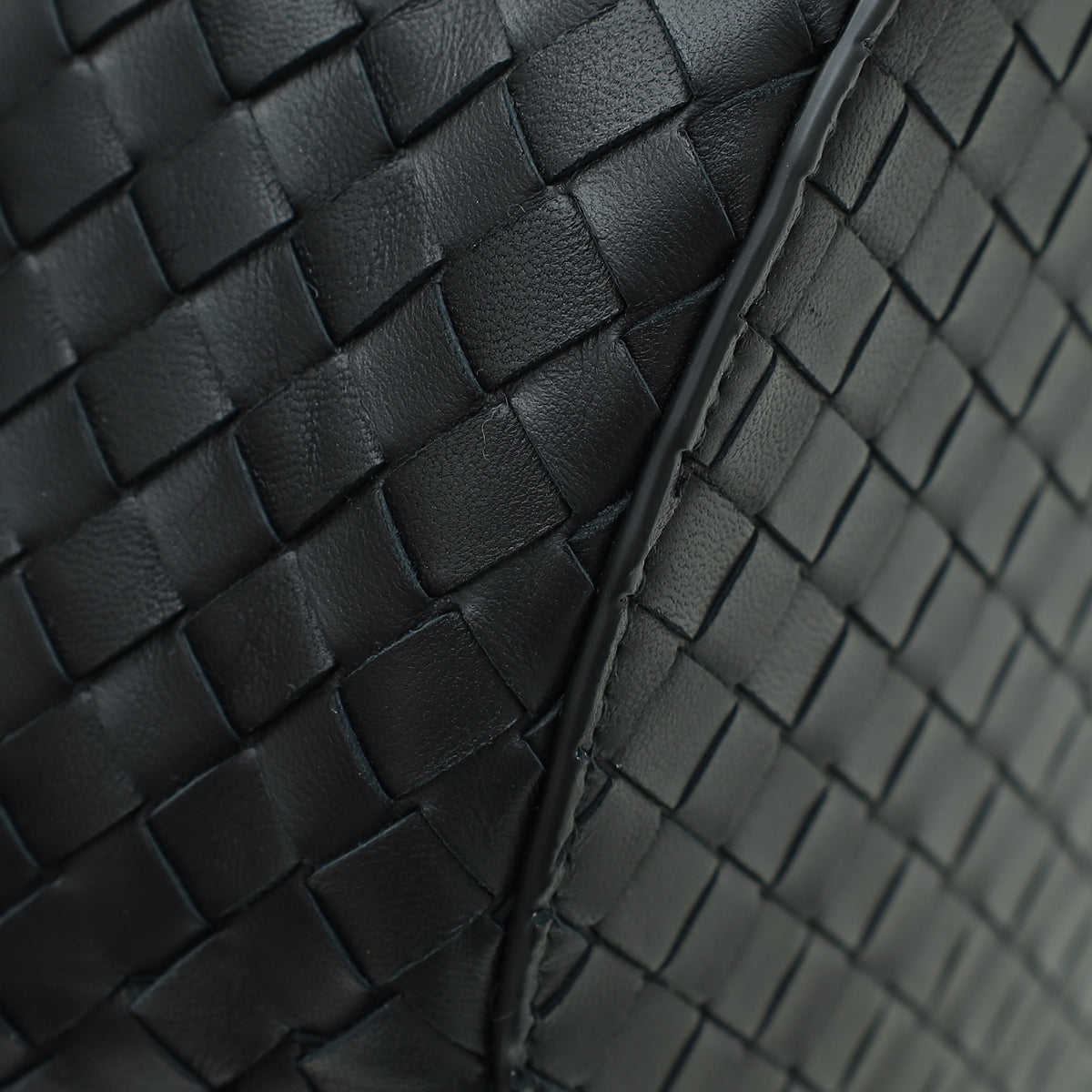 Bottega Veneta Black Intrecciato Nappa Tambura Bag