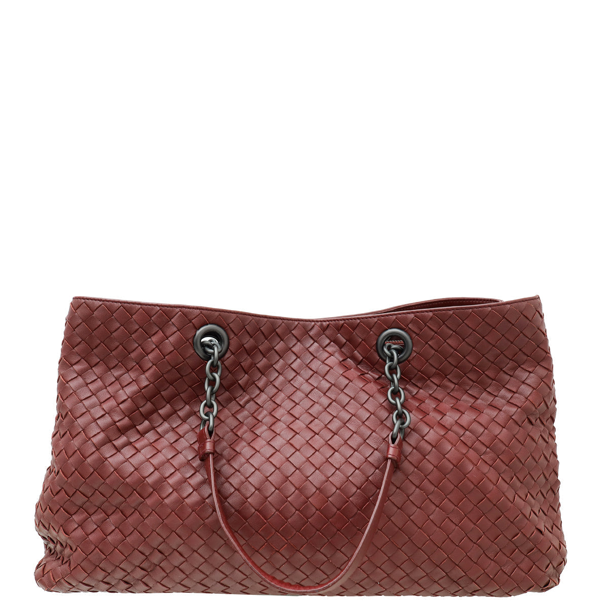 Bottega Veneta Burgundy Intrecciato Nappa Classic Tote Large Bag