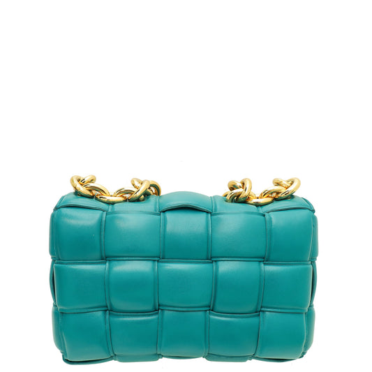 Bottega Veneta Teal Cassette Flap Bag