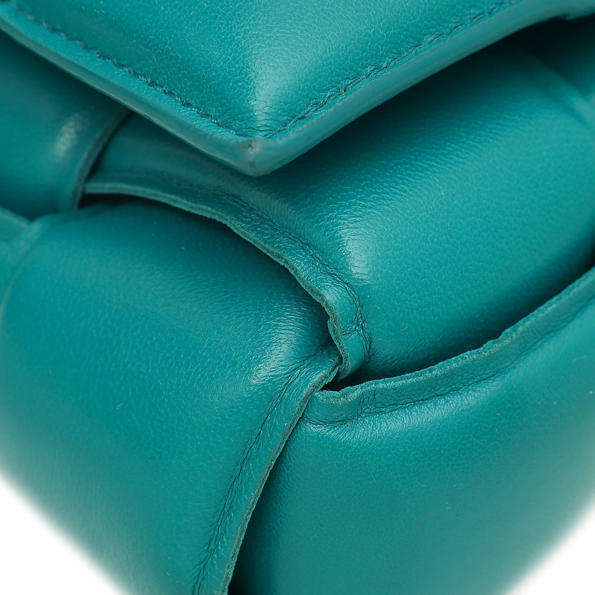 Bottega Veneta Teal Cassette Flap Bag