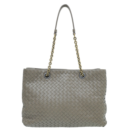 Bottega Veneta Dark Etoupe Intrecciato Classic Tote Bag