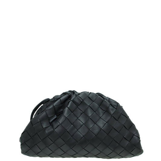 Bottega Veneta Black Intrecciato Nappa Mini Pouch Bag