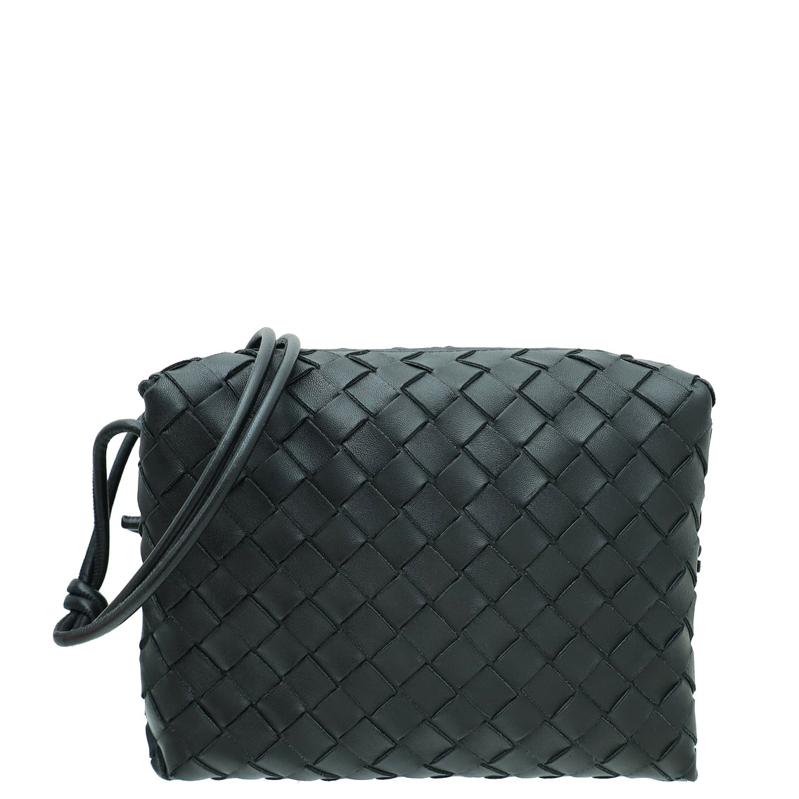 Bottega Veneta Black Intrecciato Nappa Loop Camera Small Bag