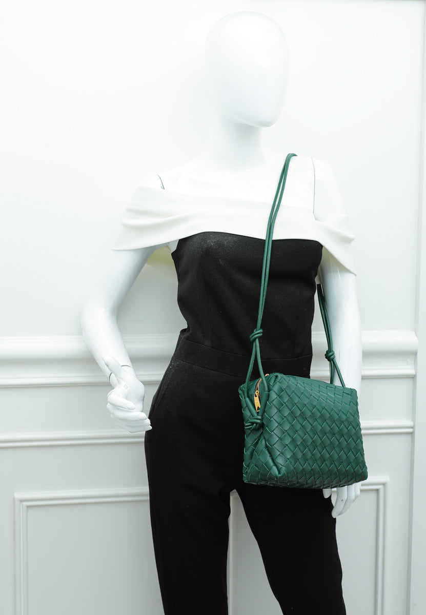 Bottega Veneta Raintree Green Loop Camera Medium Bag