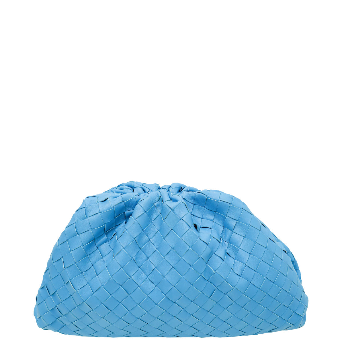 Bottega Veneta Blue Intrecciato Nappa The Pouch Clutch