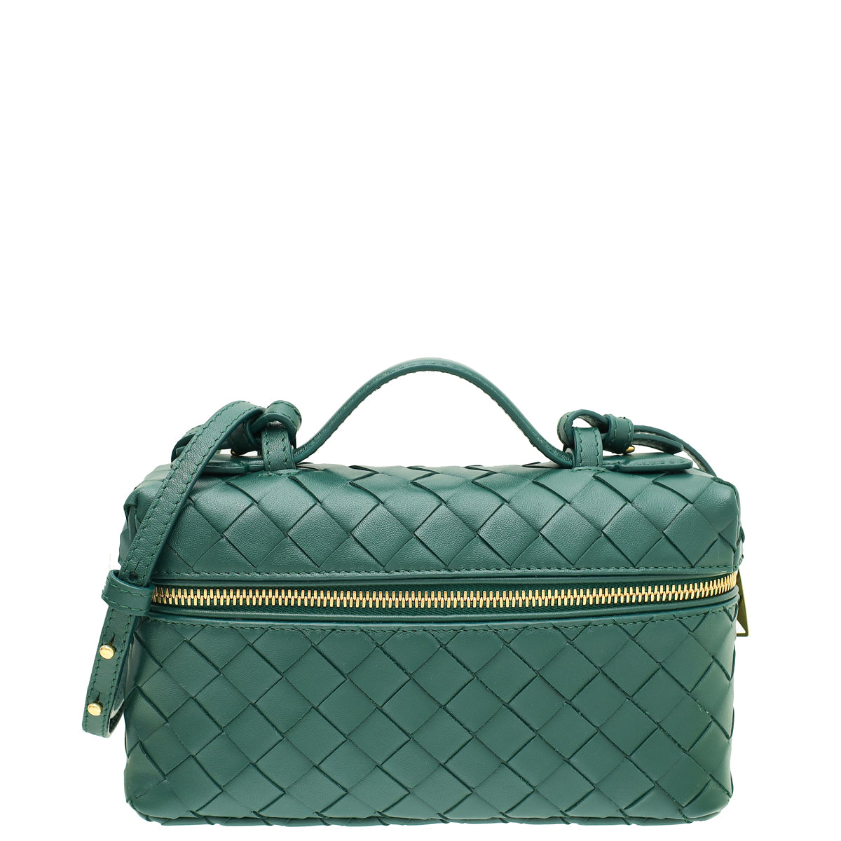 Bottega Veneta Emerald Green Vanity Case on Strap