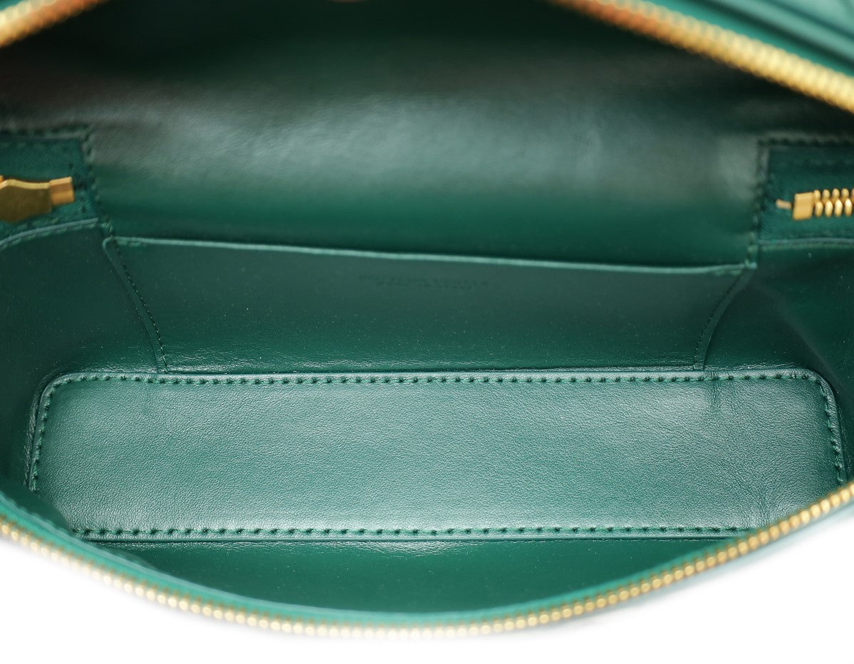 Bottega Veneta Emerald Green Vanity Case on Strap