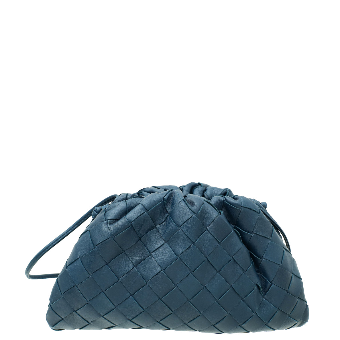 Bottega Veneta Deep Blue Intrecciato Nappa Mini Pouch Bag