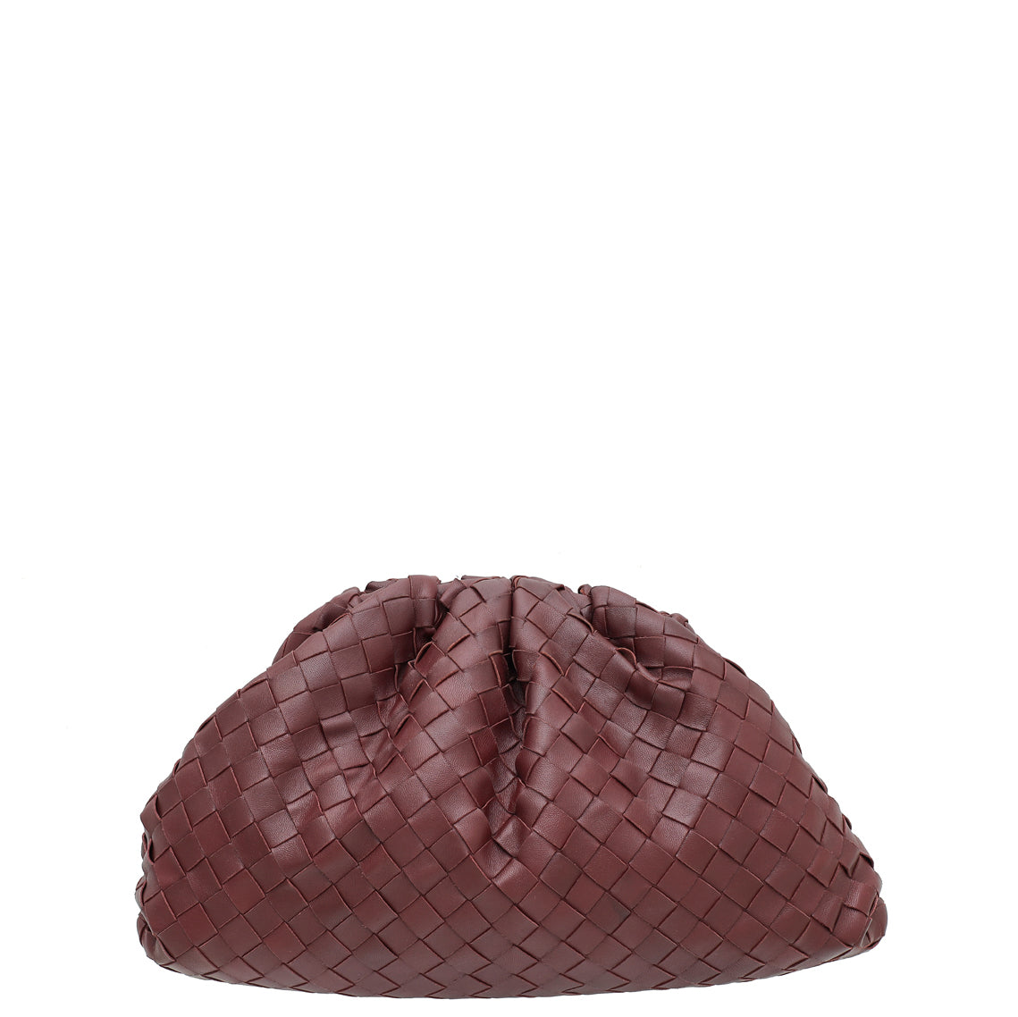 Bottega Veneta Burgundy Intrecciato Nappa The Pouch Clutch