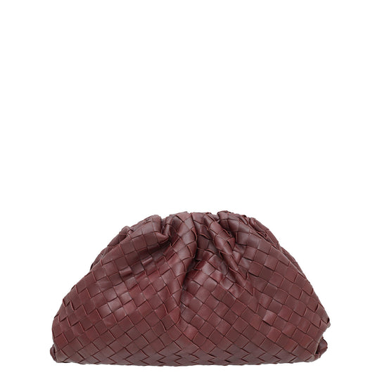 Bottega Veneta Burgundy Intrecciato Nappa The Pouch Clutch