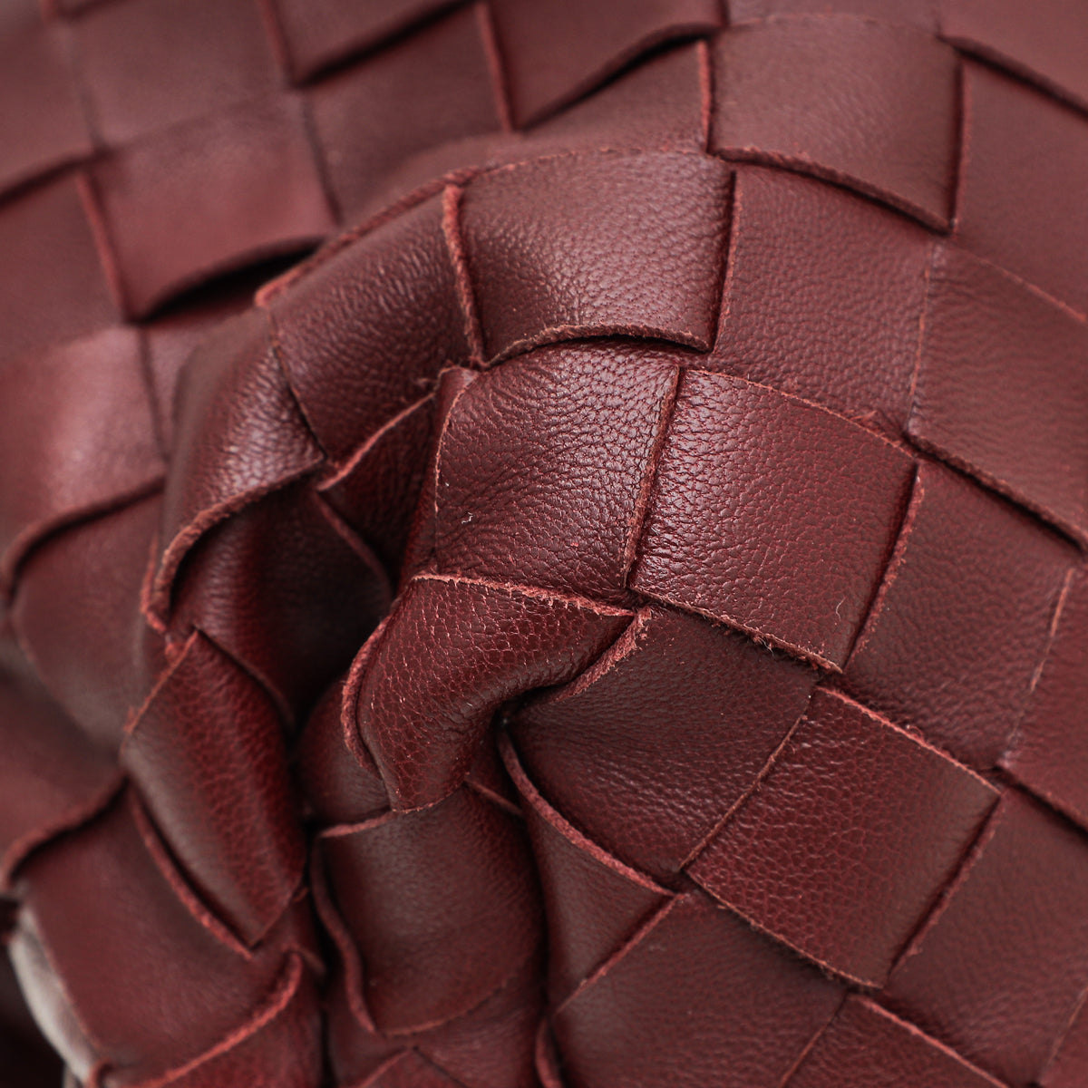 Bottega Veneta Burgundy Intrecciato Nappa The Pouch Clutch