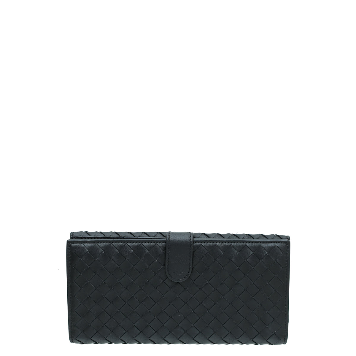 Bottega Veneta Black Intrecciato Nappa French Wallet