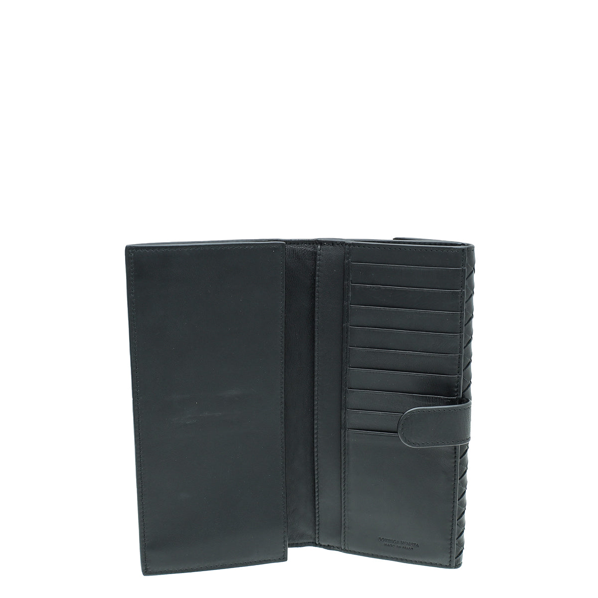 Bottega Veneta Black Intrecciato Nappa French Wallet