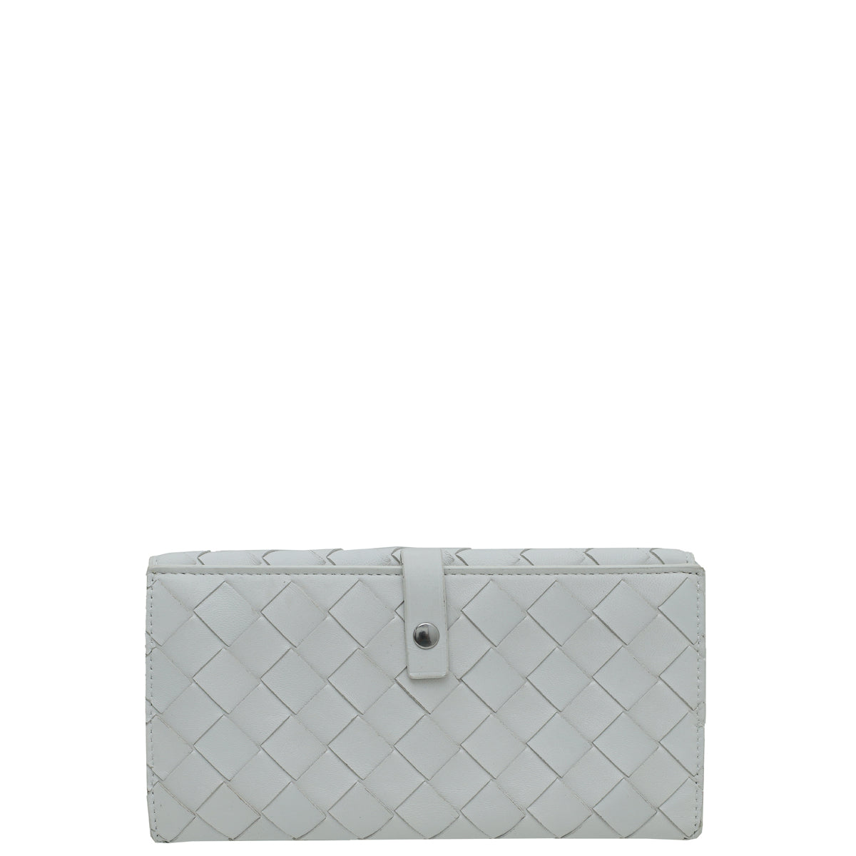 Bottega Veneta White Intrecciato French Long Wallet