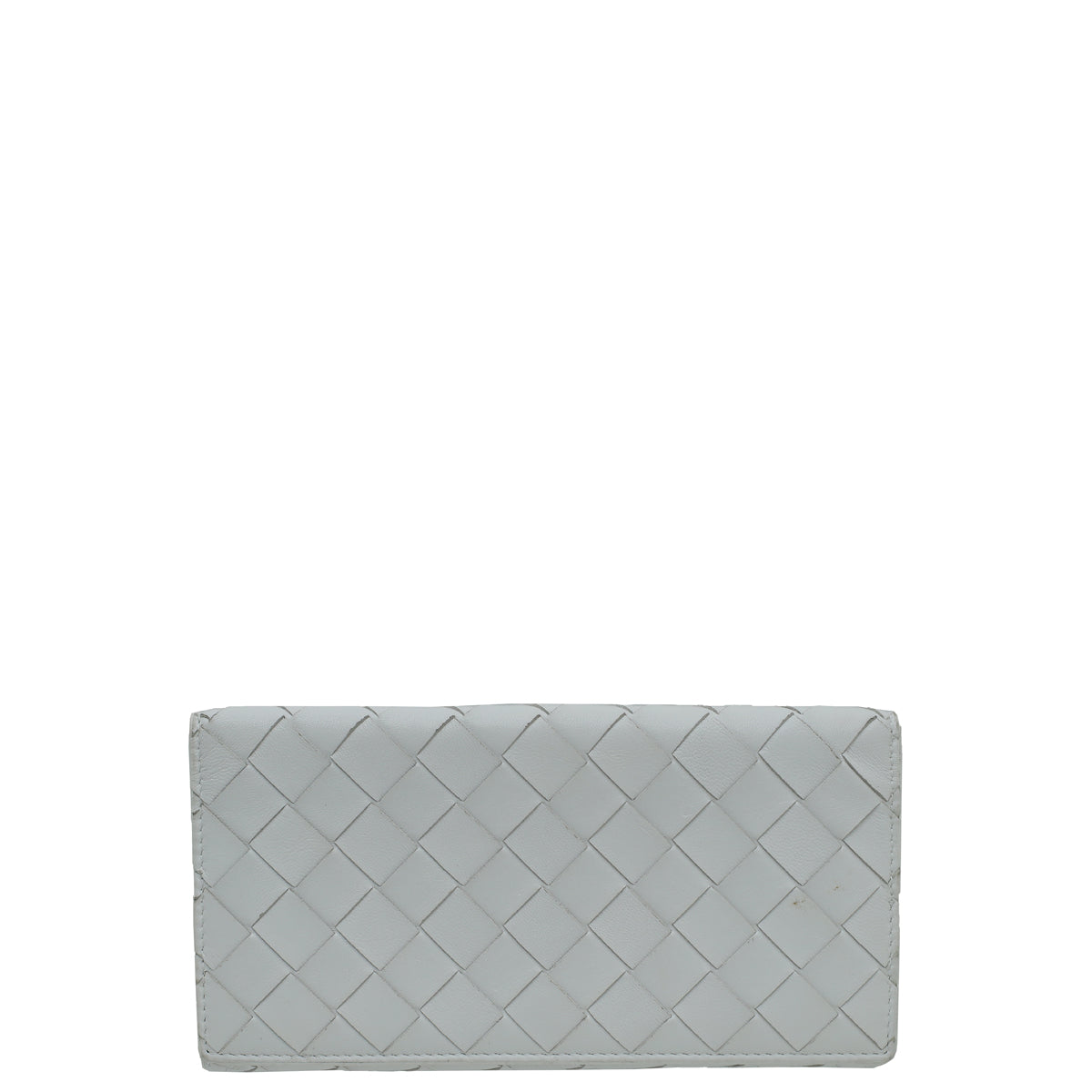 Bottega Veneta White Intrecciato French Long Wallet