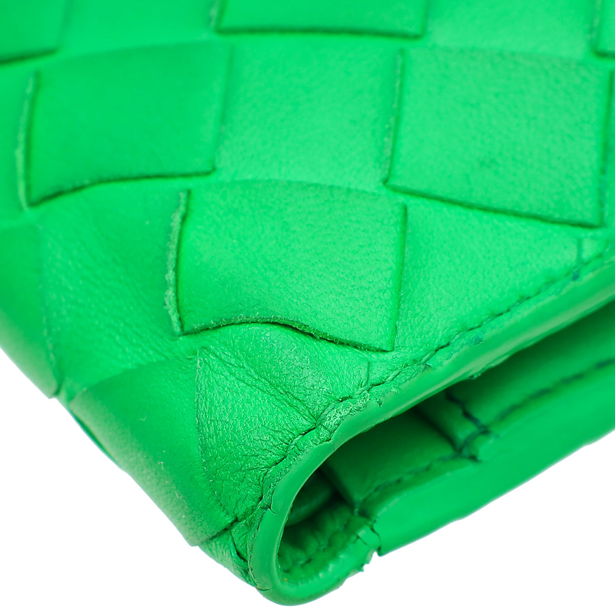 Bottega Veneta Parakeet Medium Intrecciato Bi-Fold Zip Wallet