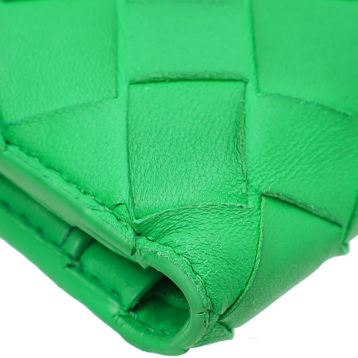 Bottega Veneta Parakeet Medium Intrecciato Bi-Fold Zip Wallet