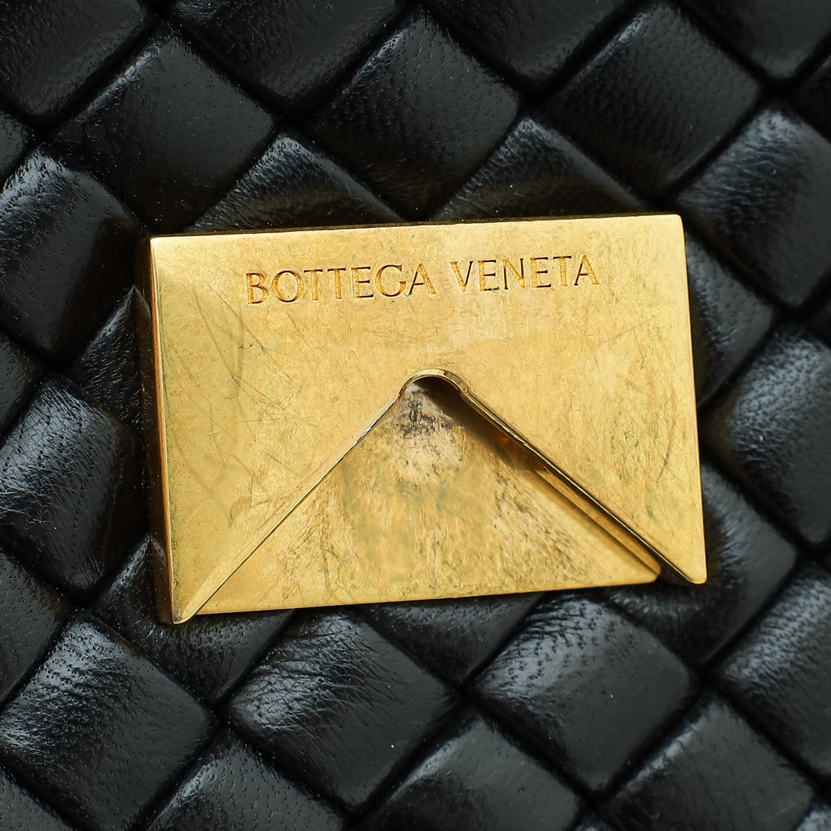 Bottega Veneta Black Intrecciato Cobble Padded Small Bag