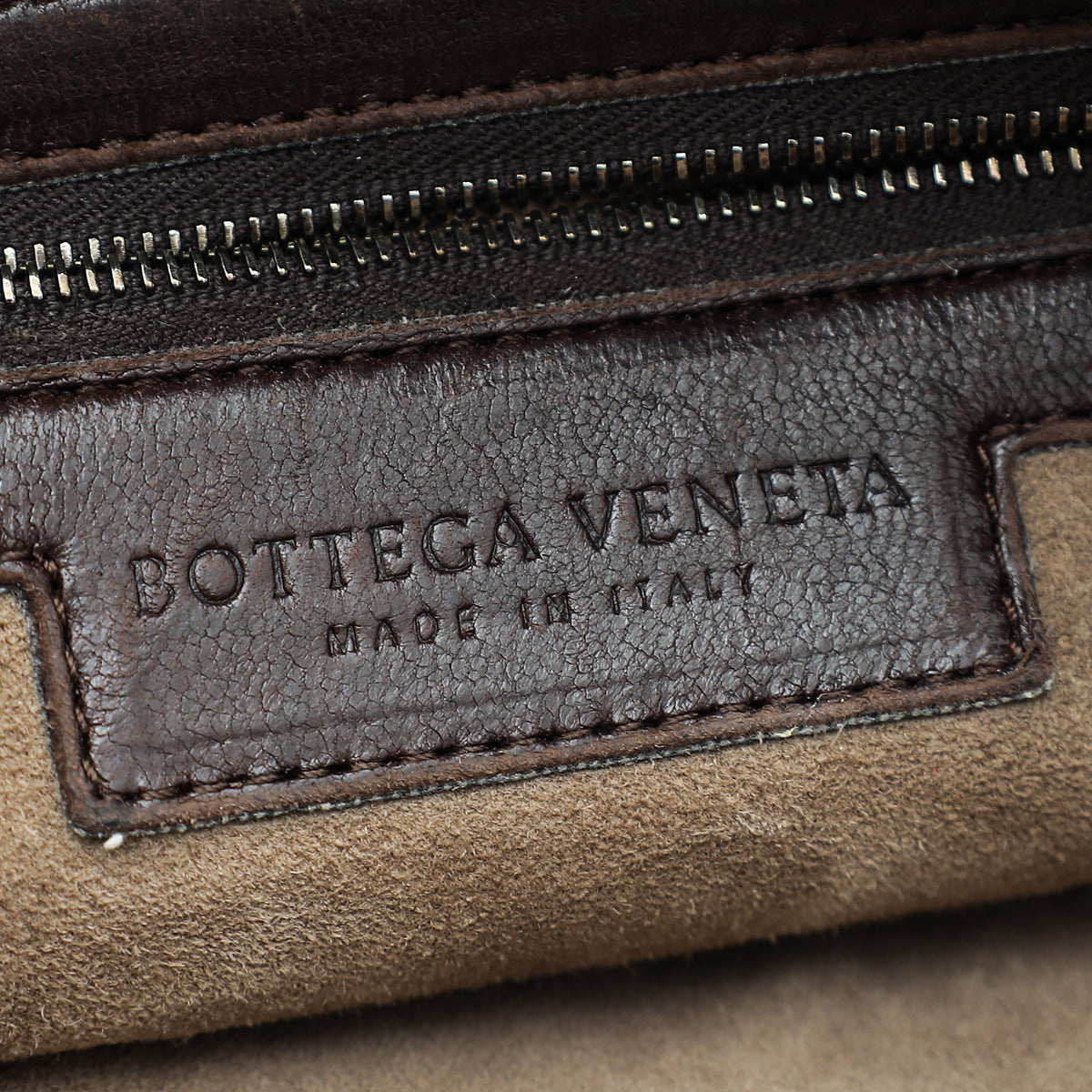 Bottega Veneta Chocolate Brown Medium Intrecciato Bag W/ Embossed Veneta Hobo