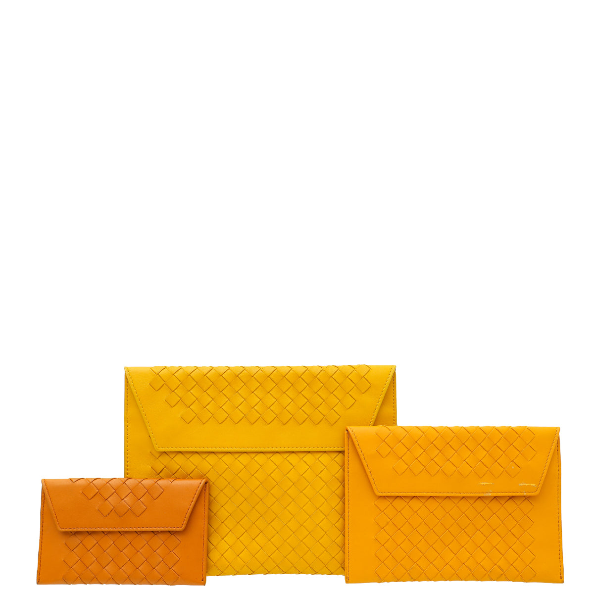 Bottega Veneta Bicolor Intrecciato Nappa Triple Pouch