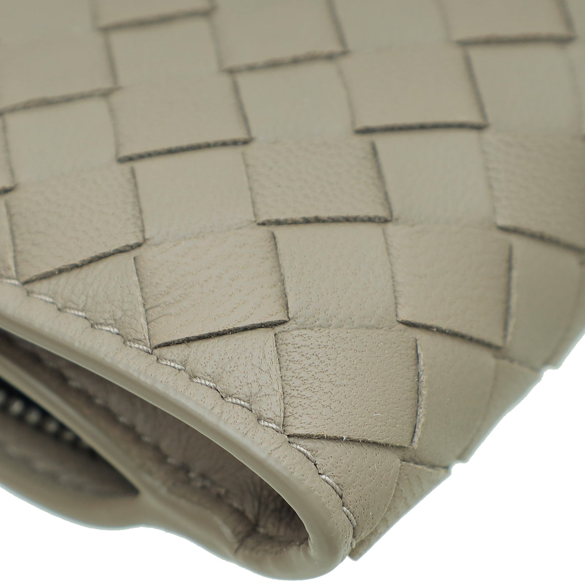 Bottega Veneta Etoupe Intrecciato Nappa French Wallet