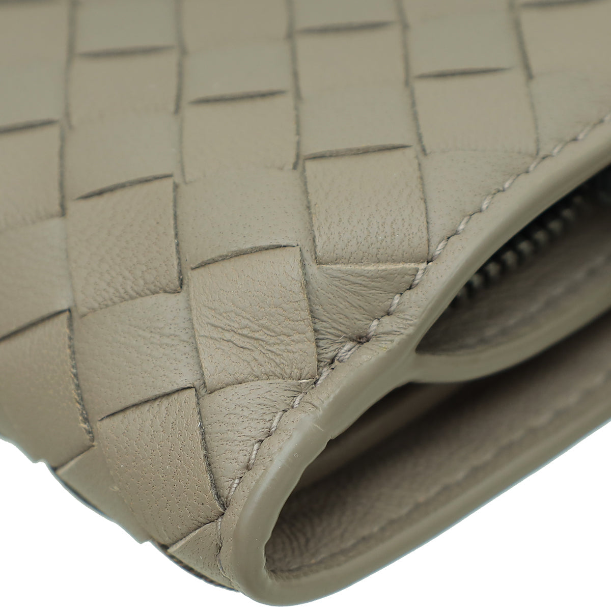 Bottega Veneta Etoupe Intrecciato Nappa French Wallet