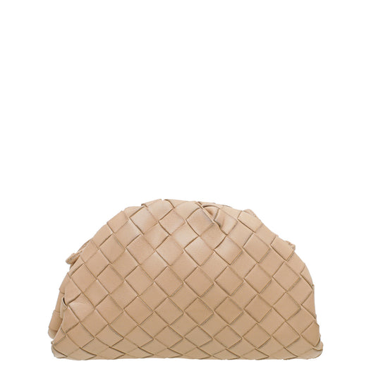 Bottega Veneta Almond Intrecciato Mini Pouch Bag