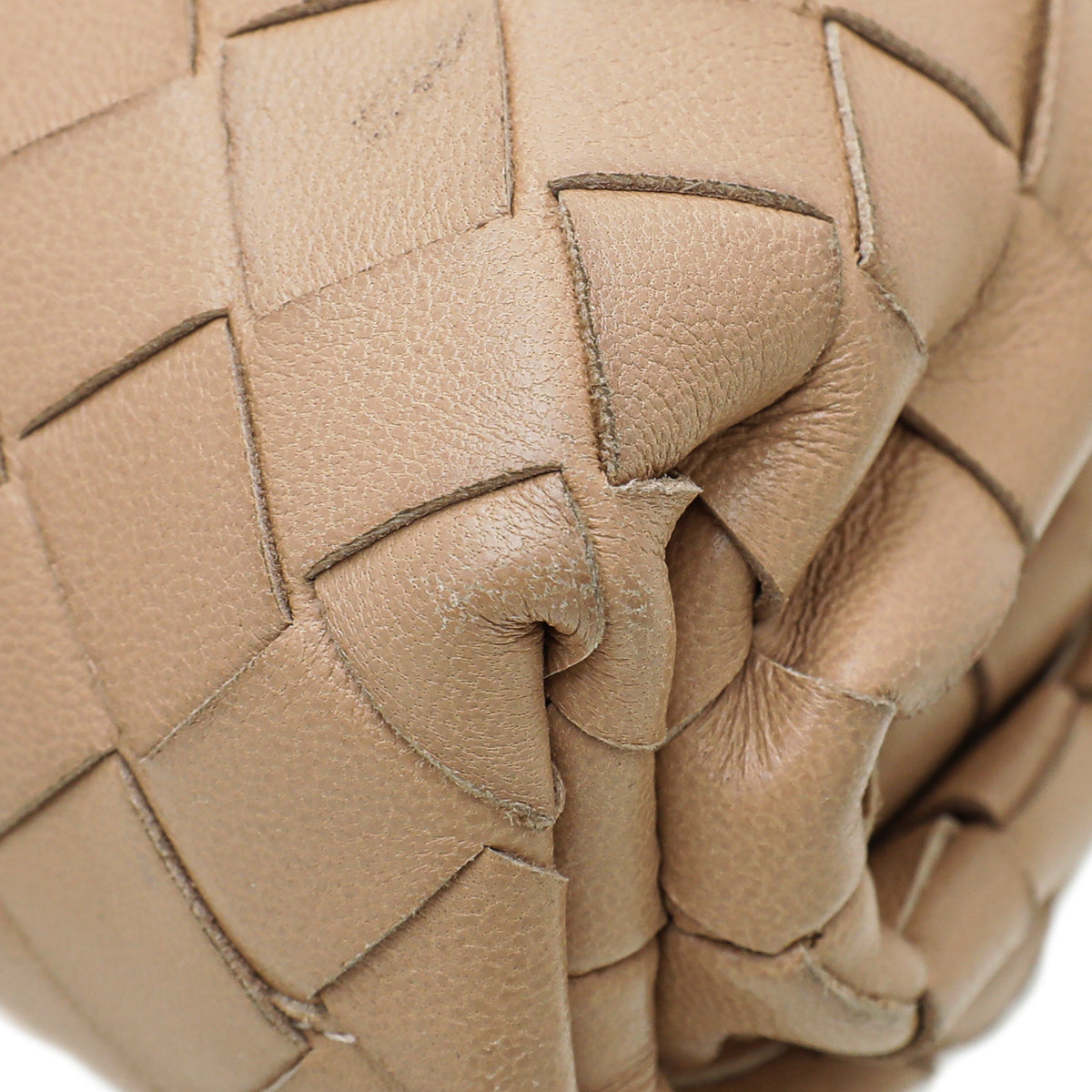 Bottega Veneta Almond Intrecciato Mini Pouch Bag