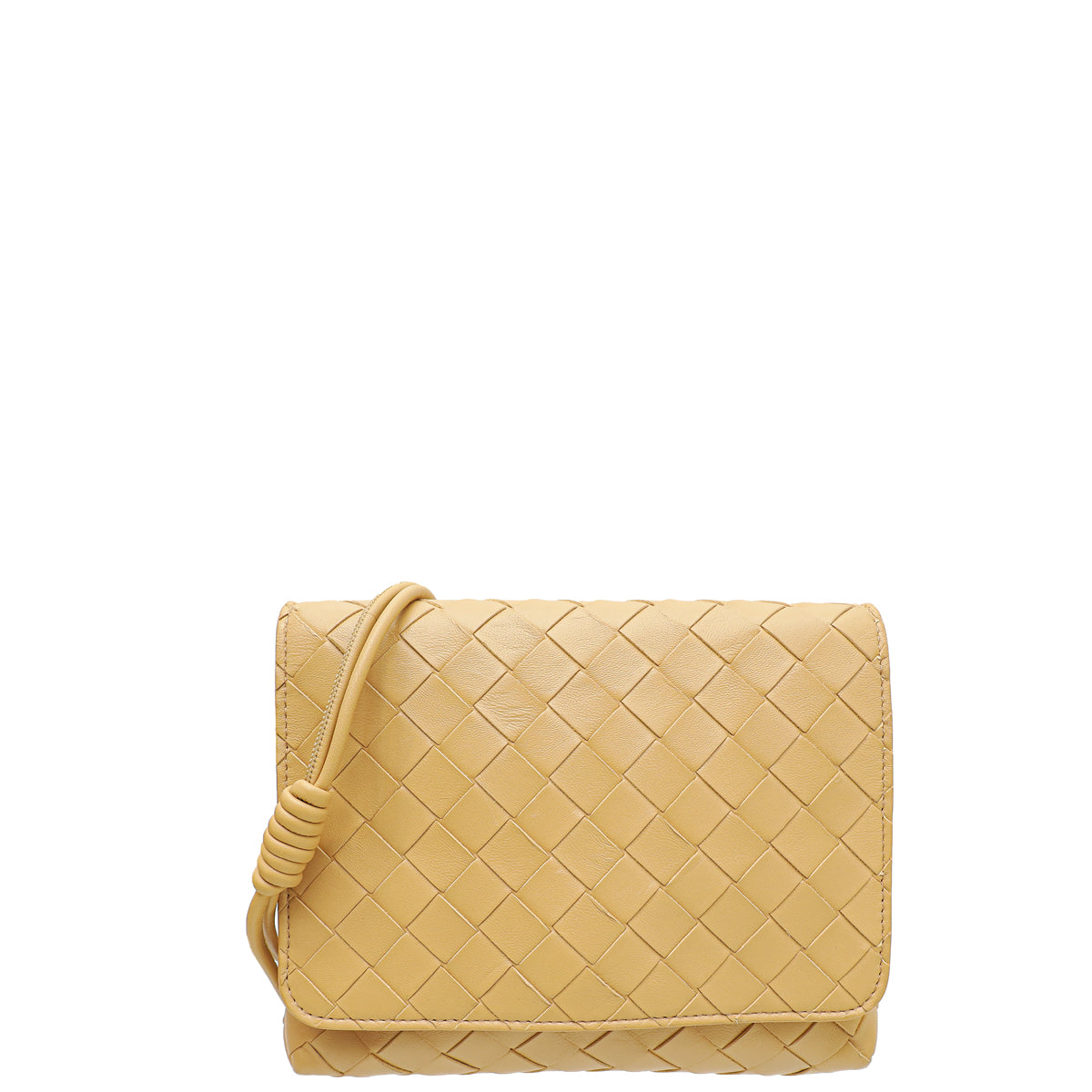 Bottega Veneta Beige Mini Intrecciato Crossbody Bag