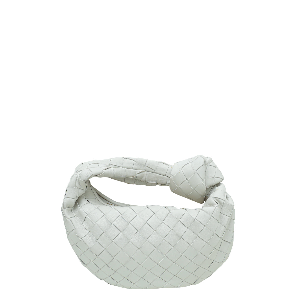 Bottega Veneta Chalk Intrecciato Mini Jodie Bag